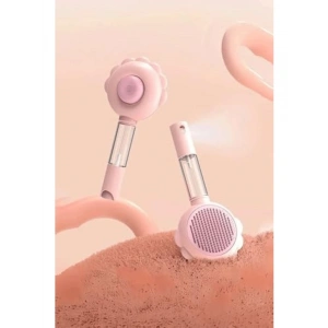 İkili Basmalı Telli Su Spreyli Evcil Hayvan Fırçası