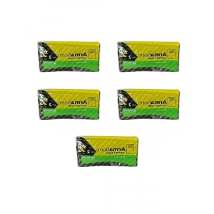 İnce Desenli Çizgili Siyah Çanta Poşet Torba, 50 Adet