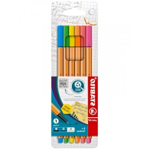 İnce Keçe Uçlu Kalem Seti, Neon Renkler ile 6lı Paket