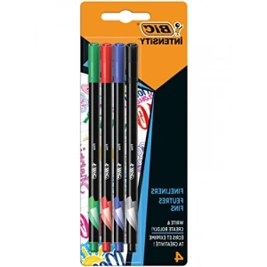 İnce Uçlu Keçeli Kalem Seti - 4 Renk, 0.4 mm Çizgi Kalınlığı