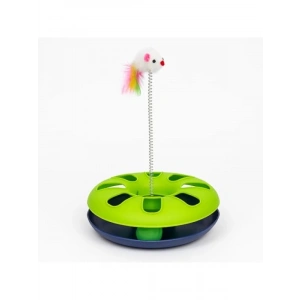 Interaktif Kedi Oyuncağı - Dönme Toplu ve Tüylü Fare