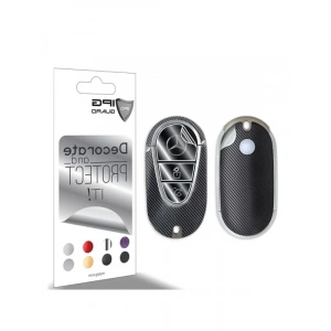 IPG Mercedes 2021–2025 C E S GLC CLE EQE EQS SL Serisi Uyumlu Smart Key Koruyucu – Dekoratif Sticker Seti (Kılıf Değildir) (Siyah Karbon Fiber)