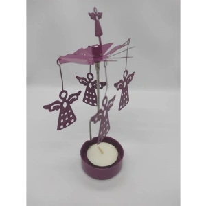 Isı İle Dönen Mor Melek Mumluk Seti