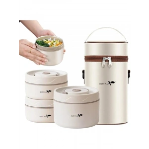 Isı Yalıtımlı Yemek Kabı Seti, 304 Çelik, 2 x 420ml + 550ml