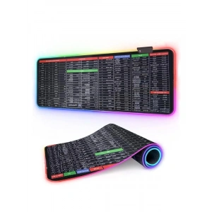 Işıklı 70x30 cm Mouse Pad, Desenli Klavye Pad
