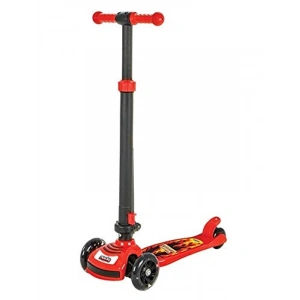 Işıklı Kırmızı 3 Tekerlekli Katlanabilir Scooter ile Eğlenceli Araç Deneyimi