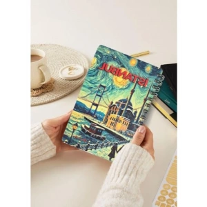 İstanbul Temalı Simli Defter, A5 Boyutunda