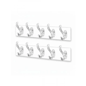 İz Bırakmayan Şeffaf Duvar Askısı Seti - 5 Adet, Delmeden Montaj