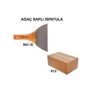Izmir Fırça Arge Toptan Ağaç Saplı Ispatula No:18 - 12 Adet 006836