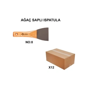 Izmir Fırça Arge Toptan Ağaç Saplı Ispatula No:8 - 12 Adet 006775