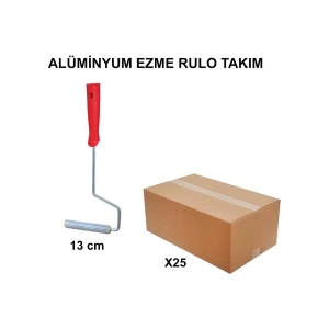 Izmir Fırça Arge Toptan Alüminyum Ezme Rulo Takım 13 cm -25 Adet 011106