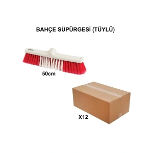 Izmir Fırça Arge Toptan Bahçe Süpürgesi 50 Cm (Tüylü) - 12 Adet