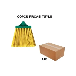 Izmir Fırça Arge Toptan Çöpçü Fırçası Tüylü - 12 Adet