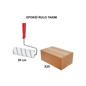 Izmir Fırça Arge Toptan Epoksi Rulo Takım 20 cm 25 Adet 011779