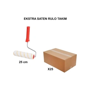 Izmir Fırça Arge Toptan Extra Saten Rulo Takım 25 cm - 25 Adet 012493
