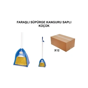 Izmir Fırça Arge Toptan Faraşlı Süpürge Kanguru Saplı Küçük - 12 Adet