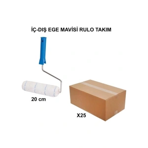 Izmir Fırça Arge Toptan Iç - Dış Ege Mavisi Rulo Takım 20CM - 25 Adet 016842