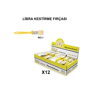 Izmir Fırça Arge Toptan Libra Kestirme Fırçası No 1 - 12 Adet 003224