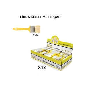 Izmir Fırça Arge Toptan Libra Kestirme Fırçası No 2 - 12 Adet 003248