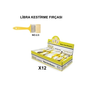 Izmir Fırça Arge Toptan Libra Kestirme Fırçası No 2.5 - 12 Adet 003255