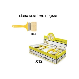 Izmir Fırça Arge Toptan Libra Kestirme Fırçası No 4 - 12 Adet 003286