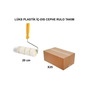 Izmir Fırça Arge Toptan Lüks Plastik Iç - Dış Cephe Rulo Takım 20CM-25 Adet 013827