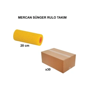 Izmir Fırça Arge Toptan Mercan Sünger Rulo Yedek 20 Cm-30 Adet 012950