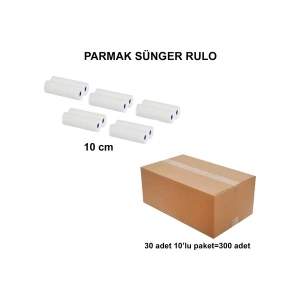Izmir Fırça Arge Toptan Parmak Rulo Sünger Yedek 10 cm (10lu) 300 Adet 012837