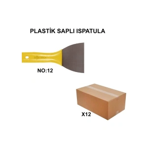 Izmir Fırça Arge Toptan Plastik Saplı Ispatula No:12 - 12 Adet 007215