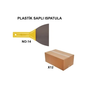 Izmir Fırça Arge Toptan Plastik Saplı Ispatula No:14 - 12 Adet 007222