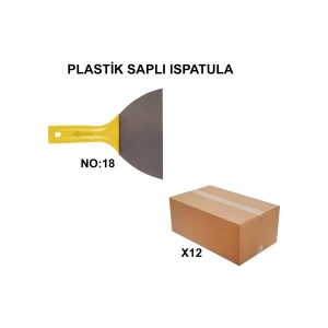 Izmir Fırça Arge Toptan Plastik Saplı Ispatula No:18 - 12 Adet 007239