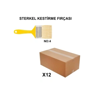 Izmir Fırça Arge Toptan Sterkel Kestirme Fırçası No 4- 12 Adet 003149