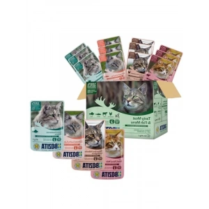 Jöle İçinde Balık ve Etli Kedi Konservesi, 12x85 gr