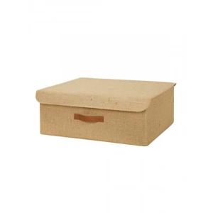 Jüt Kapaklı Depolama Kutusu - 48 x 40 x 19 cm
