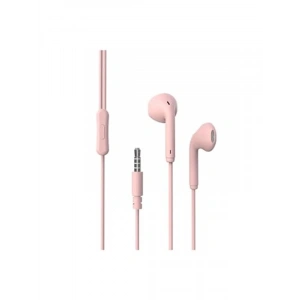Kablolu Kulak İçi Kulaklık - 3.5mm Uyumlu, Pembe Renk