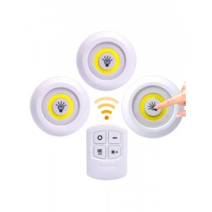 Kablosuz 3 LED Aydınlatma - Pille Çalışan Yapışkanlı