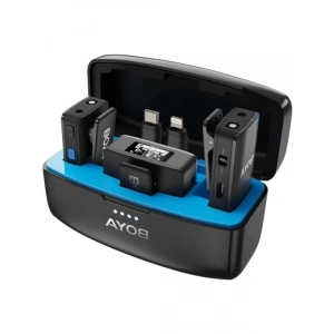 Kablosuz İkili Kayıt Yaka Mikrofonu, iPhone/Android Uyumlu