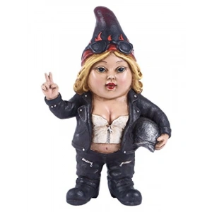 Kadın Bisikletçi Cücesi Kasklı Heykel