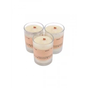 Kahve Kokulu 3lü Bardak Mum Seti