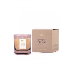 Kahve ve Vanilya Aromalı Kokulu Cam Mum, 200 gr