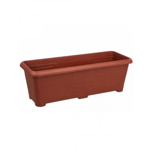 Kahverengi Plastik Uzun Saksı, 85.5x30x34 cm, 60 Litre