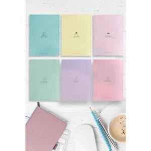 Kalın Karton Kapaklı A5 Defter Seti, 6lı Paket