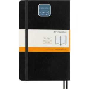 Kalın Siyah Yumuşak Kapaklı L Boyutunda Çizgili Defter