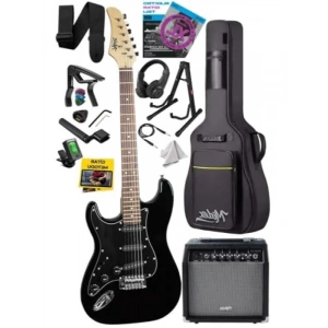 Kaliteli 35W Elektro Gitar Seti (Gül Klavye, Strat Kasa)