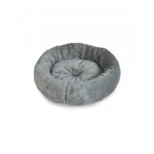 Kaliteli Kedi Köpek Simit Yatağı, Gri, 60x60 cm