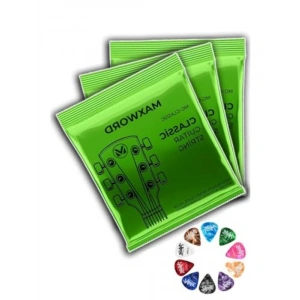 Kaliteli Klasik Gitar Teli Seti, 3 Takım ve 10 Pena Hediye