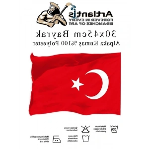Kaliteli Türk Bayrağı, 30x45 cm Ebatında Alpaka Kumaş ile Üretildi
