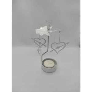 Kalp Modeli Dönme Mekanizmalı Şık Mumluk Seti