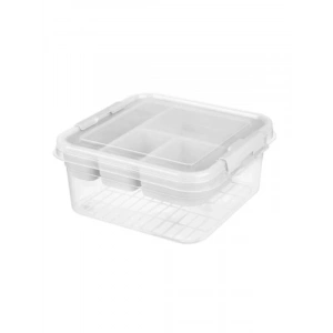 Kapaklı Çok Amaçlı Makyaj ve Alet Organizeri 4,5 L (Beyaz)