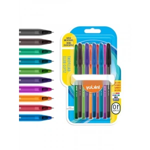 Kapaklı Tükenmez Kalem Seti, 10 Adet